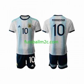 Fußballtrikots Argentinien Maradona 10 Kinder Heim Trikotsatz 2019-2020